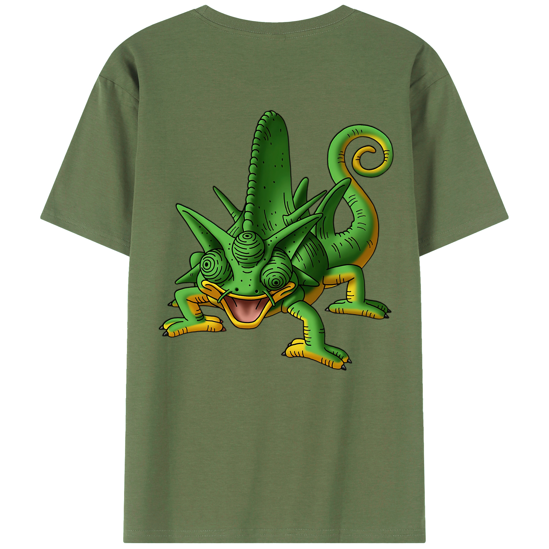 （画像用） ドラゴンクエスト Doragon Kuesuto Dragon Quest 綿100％ メンズ半袖Tシャツ（バックプリント） 通気性
